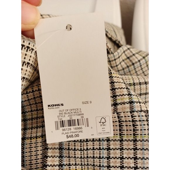 Nwt Women's So Plaid Pink/Black Layering Dress With Pockets Size 9 - Picture 10 of 10